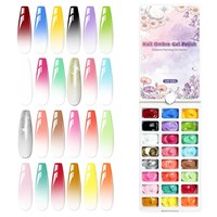 Palette de gel de peinture crème solide 24 couleurs, gel UV LED à haute pigmentation, longue tenue, pour salon et manucure DIY