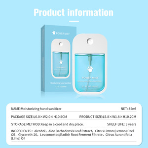 Desinfectante de manos hidratante con logotipo de marca personalizado, espray de perfume, desinfectante de manos con aroma a fruta fresca que mata los gérmenes - Product Image 4