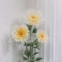 Bunga Peony Cornflower Sutra Buatan Tangan Ukuran Besar dari Tulle - Dekorasi Pernikahan Sempurna, Properti Panggung, Pemotretan