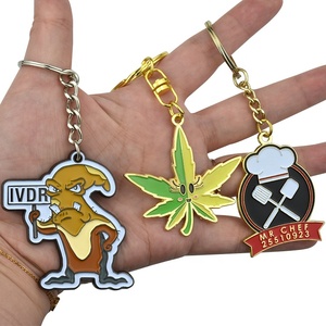 Trending Custom Logo Metal Key Chains Cute Enamel Fashion Charm for Girls