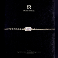 Gelang Moissanite Potongan Emerald 0.5ct Warna D VVS1 Perak Sterling 925 Berlapis Emas 18K Berkualitas Tinggi Tahan Air