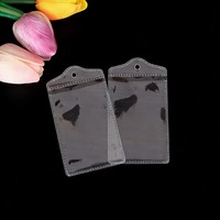 Porte-cartes multifonction en PVC imprimé sérigraphié sur mesure, pochette à cartes ouverte avec fermeture à clip, protège-étiquette suspendable