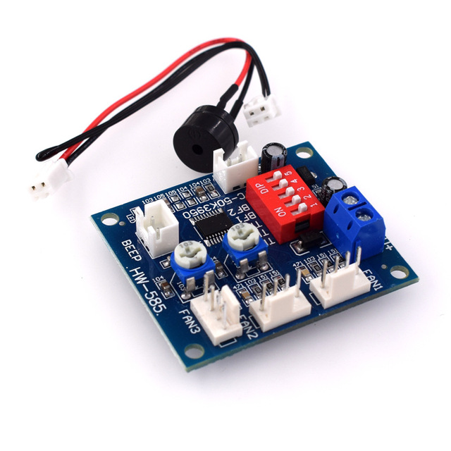 Dc 12V 4-wire PWM PC CPU Fan Temperature Control Speed Controller Module the CPU Overheats