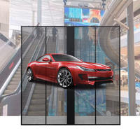 Écran LED transparent pour fenêtre intérieure à haute fréquence de rafraîchissement, film immersif pour vitre, affichage vidéo 3D couleur intégrale, IP65, mur LED