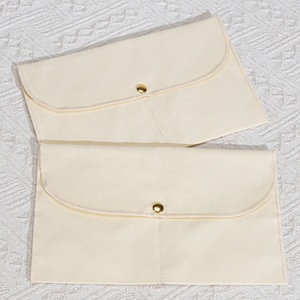 Pochette en toile écologique à double couche pour cosmétiques et bijoux, avec logo personnalisé, sac de rangement pour pinceaux de maquillage, sac anti-poussière en coton - Product Image 3