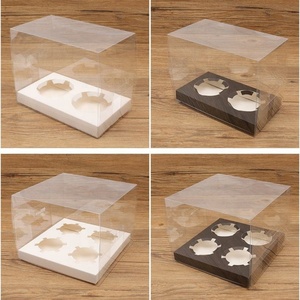 Wholesale PET Transparent 2-12 Hole Pudding Cupcake <b>Box</b> Pastry Packaging - Product Image 2