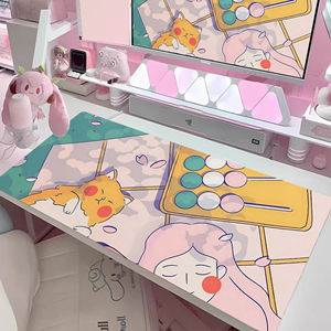 แผ่นรองเมาส์เกมมิ่ง XXL สีชมพูน่ารัก ดีไซน์สวยงาม สำหรับการสั่งซื้อจำนวนมาก ป้องกันการเลื่อนหลุด เหมาะสำหรับประเทศเนเธอร์แลนด์ - Product Image 6