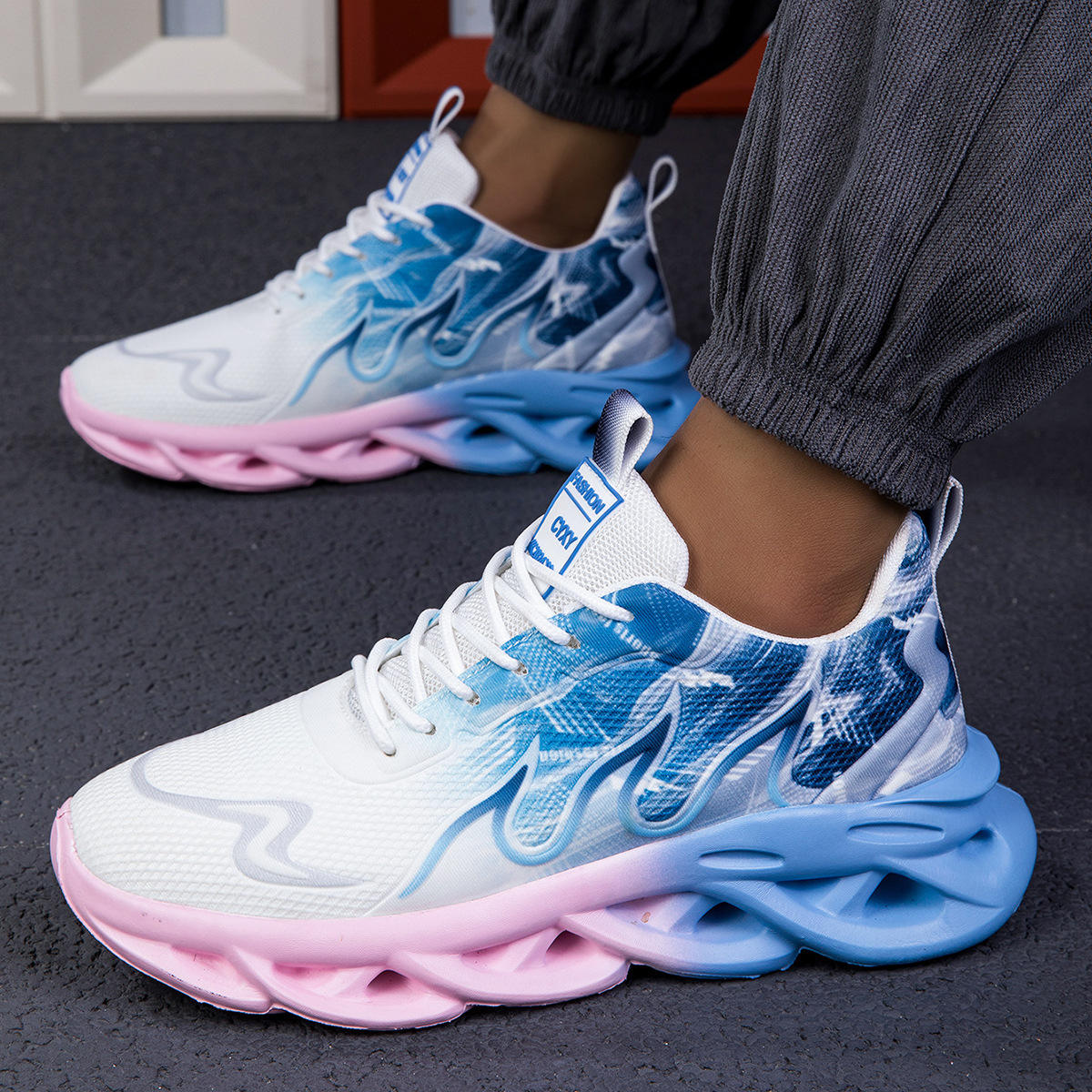 Poudre bleue blanche