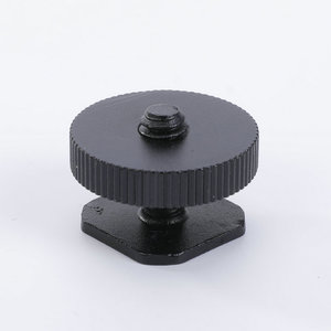 Aluminum Alloy Double Layer Hot Shoe Mount 1/4 Inch With Top And Bottom Locking Screw Camera Flash <b>Tripod</b> Adapter - Product Image 4