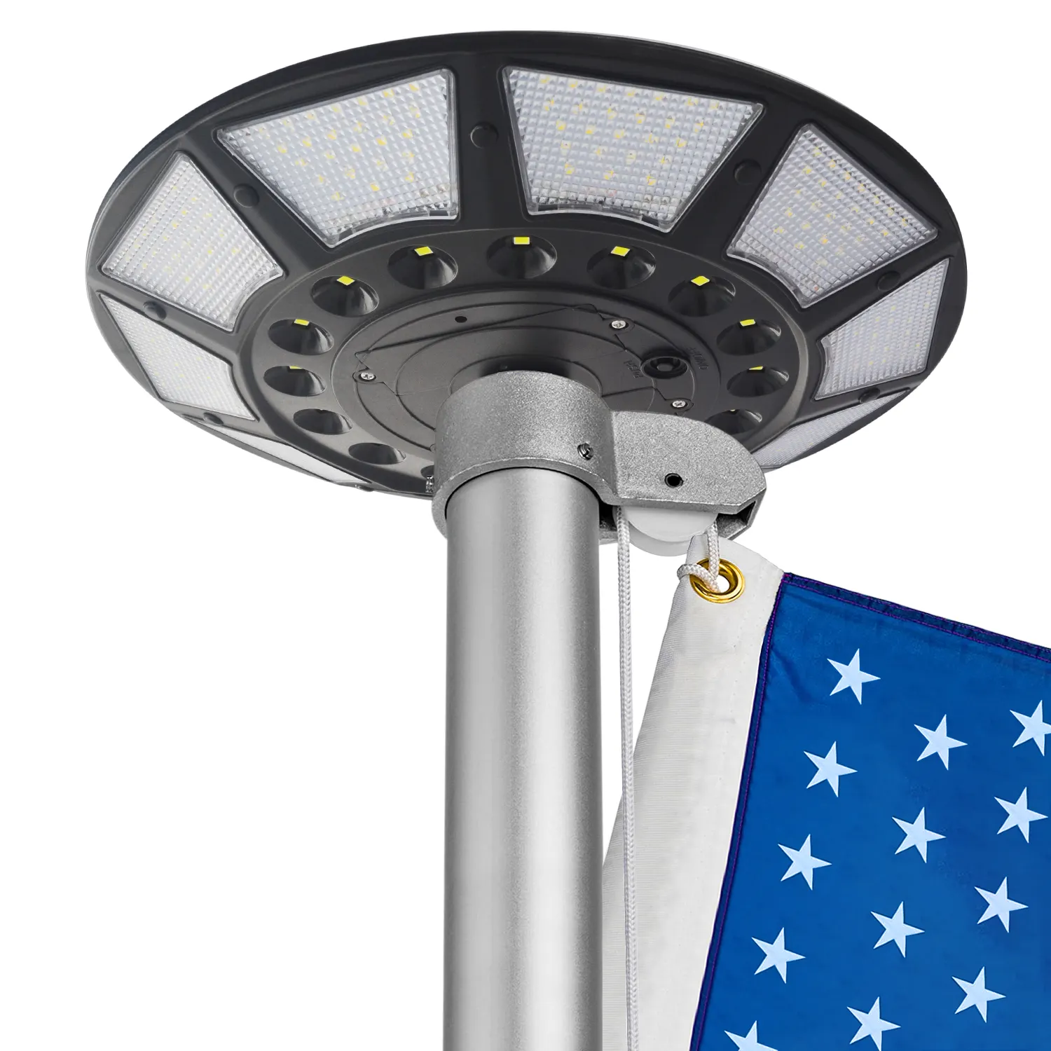 U.S. Patent Product 266 Leds Zonne-Vlaggenmast Licht Top Mount Solar Vlag Pole Met Grote Verlichtingsruimte Abs Body Ip65 Voor Tuin