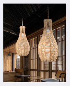 Lampada a sospensione <span class=keywords><strong>paralume</strong></span> in <span class=keywords><strong>corda</strong></span> di carta resistente e resistente dai produttori cinesi nuove tonalità e coperture Creative per lampade a maglia a mano - Product Image 1