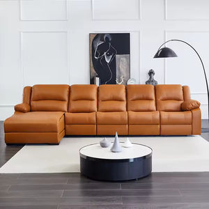 โซฟาหนังแท้สไตล์โมเดิร์นขนาดห้องนั่งเล่น รุ่น Space Electric Capsule ฟังก์ชั่นหลากหลาย ผสมผสานหนังวัวชั้นหนึ่ง - Product Image 4