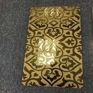 Altın döşeme sırlı tam altın yüzey oturma odası fayans dekor ev fayans 300x600 dekor seramik karo - Product Image 1