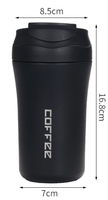 Tasse de voyage en acier inoxydable 400ml double paroi isolée sous vide gobelet anti-rayures tasse à café anti-déversement paille utilisation bidirectionnelle boisson à l'eau