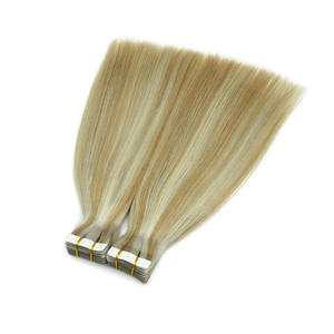 Cinta adhesiva profesional de doble cara para cutícula completa Etiqueta privada Extensiones de cabello humano de trama Invisible Remy ruso Todo - Product Image 5