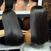 Perruque Lace Transparente 4x4 Cheveux Humains Vierge Remy Birmans Ondulés Bouclés Effet Vague d'Eau Noeuds Blanchis 10"-40" Couleur Naturelle 4*4