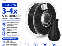 Filamento para Impresora 3D PINRUI PLA Pro+ 1.75mm 1kg, PLA+ de Alta Resistencia, Negro Mate para Piezas Funcionales, Compatible con Bambu Lab, Creality, Prusa