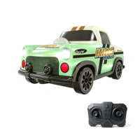 Voiture télécommandée miniature HTL à l'échelle 1:64, 7 canaux, 2,4 GHz, haute vitesse, avec rotation à 360 degrés, lumières LED, pour enfants et adultes, cadeau