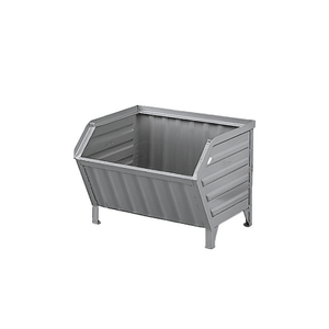 Conteneur en tôle Fami 800x700x600 mm gris foncé RAL7000, cage de rangement pour usage industriel - Product Image 3