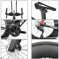 Cadre de vélo de triathlon BXT léger en carbone intégral, aérodynamique, pour contre-la-montre, vélo de route avec frein à disque, vélo de contre-la-montre