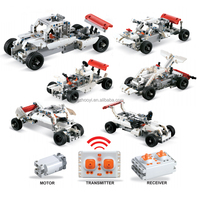 Kit de bloc de tige d'ingénierie RC 60 en 1 avec apprentissage des sciences motrices camion robotique télécommande bloc électrique cadeau pour les adolescents