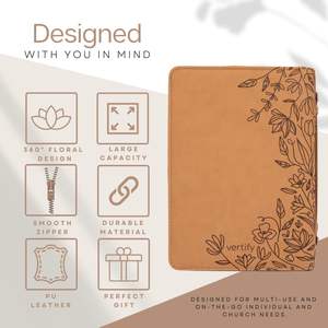 Funda Protectora para Biblia de Cuero Clásica Grande, Muestra Gratis, Estuche de Transporte de Cuero, Bolsa de Iglesia, Funda Portátil para Biblia - Product Image 3