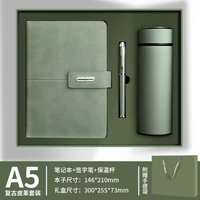 Ensemble Cadeau Luxe 2026 Personnalisé avec Logo : Carnet A5 en Cuir PU, Bouteille Thermos et Clé USB