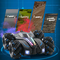 Voiture RC de course double face AiJH, véhicule de cascades 4x4 avec pulvérisation, jouet télécommandé 2,4 GHz