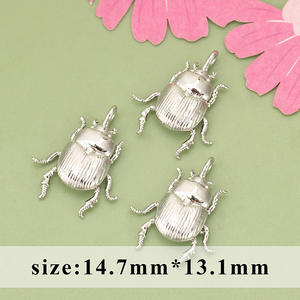 Colgante de <span class=keywords><strong>escarabajo</strong></span> <span class=keywords><strong>jirafa</strong></span> dinosaurio bosque animal lindo chapado en oro real de 18K para DIY pendientes collar Accesorios - Product Image 5