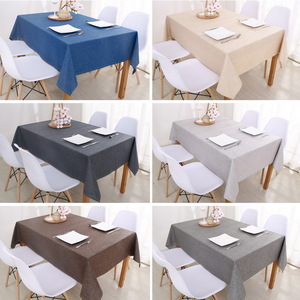 Nappe rectangulaire en coton et lin Little Cloth Maker, couleur unie, résistante à la chaleur, imperméable, pour usage domestique - Product Image 1