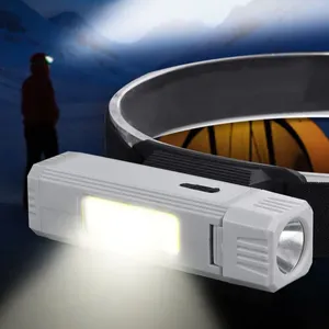 Usb Recarregável Portátil Poderoso Cob Motion Sensor Camping Lanterna Outdoor Luz Led Faróis