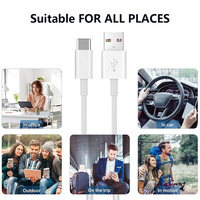 Kabel Pengisian Cepat Type-C ke USB Murah dengan Konduktor Tembaga Murni Pilihan Panjang 1M/1.5M/2M Kabel Data Ponsel Berkualitas Tinggi