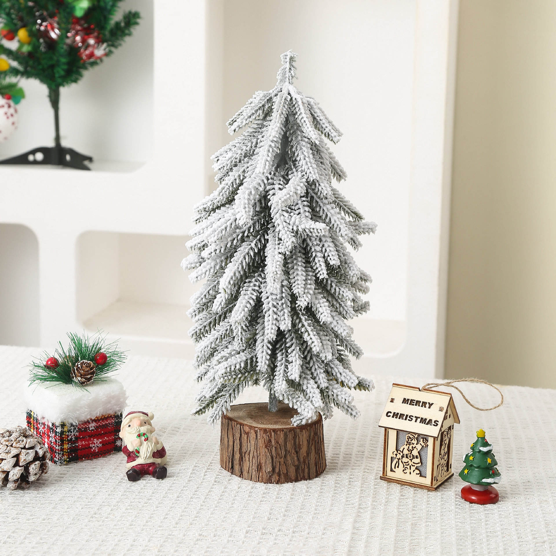 Blanc - Nouveau modèle de tour d'arbres 30 cm