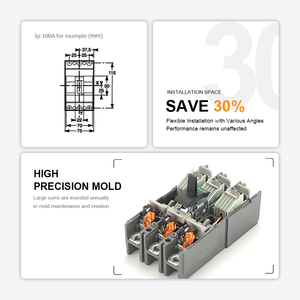 Sistema solare a casa 3Pole 100Amp Easypact <span class=keywords><strong>Schnedier</strong></span> Merlin Gerin basso rottura gamma MCCB Moulded Case Circuit - Product Image 2