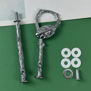 도매 실버 골드 2/3 계층 잎 모양 디저트 컵케익 과일 스탠드 하드웨어 키트 케이크 스낵 플레이트 핸들 - Product Image 6