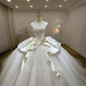 Nuevo Vestido de Novia de Encaje Elegante, Estilo Princesa, Sin Tirantes, Escote Corazón, Largo hasta el Suelo, Sin Espalda, Color Caramelo - Product Image 5