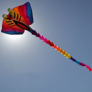 15M 30D Thunder Devil Fish Soft <span class=keywords><strong>Kite</strong></span> Nylon Cerf-volant gonflable Résistant à la déchirure Sports de plein air Compétition - Product Image 5