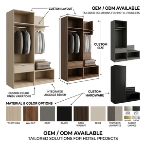Armario Modular Industrial DHK para Hotel con <span class=keywords><strong>Caja</strong></span> Fuerte Integrada y Portaequipajes, Mueble <span class=keywords><strong>de</strong></span> Almacenamiento para Dormitorio - Product Image 2