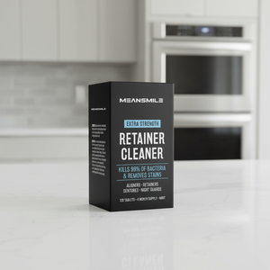 Nettoyant pour prothèses dentaires et aligneurs, nettoyage en profondeur, élimination des bactéries, nettoyage domestique, 120 comprimés, nettoyant pour appareil dentaire à domicile - Product Image 1