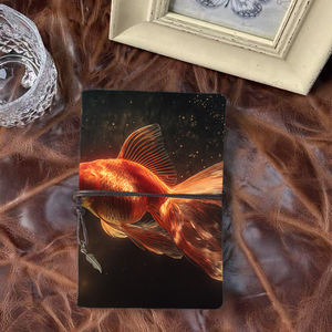 A6 Journal Ideal para planes de programas de bienestar de los coordinadores de bienestar de oficina y asistencia con peces dorados con aletas que fluyen Pat - Product Image 1