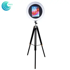 Prix d'usine Photobooth RGB Ring Light Selfie iPad Photo Booth coque en métal avec taille d'écran personnalisée