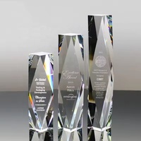 Honor of Crystal Trophée K9 personnalisé Creative Diamond Carving Trophée de cristal commémoratif avancé