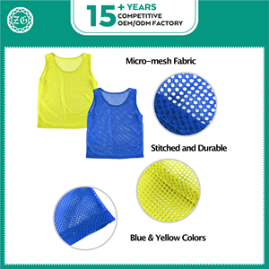 Оптовая продажа, 100% сетчатый тренировочный спортивный жилет из полиэстера, нагрудники для взрослых и детей - Product Image 3