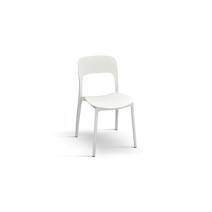 Luana <b>Chair</b> Set Of 4 White Polypropylene Indoor <b>Outdoor</b> Dining <b>Chairs</b> - Product Image 1