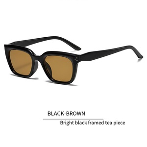 Haute qualité unisexe Uv400 Rectangle lunettes de soleil hommes rétro mode <span class=keywords><strong>marque</strong></span> de luxe nuances Logo personnalisé concepteur femmes lunettes de soleil - Product Image 6