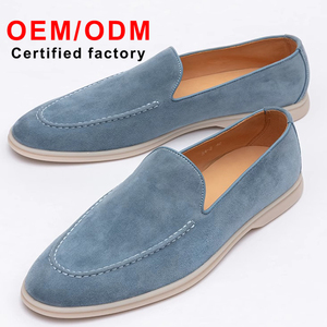 2025 Mocassins Personnalisés de Créateur en Cuir Véritable et Daim, Chaussures Plates <span class=keywords><strong>D</strong></span>écontractées de Haute Qualité à Enfiler, Marque Populaire, Style Classique pour Femme - Product Image 1