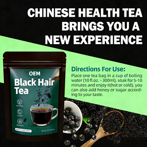 OEM Black <b>Health</b> Tea Five Ingredients Black Rice Black Beans Blackberries Organic Raw Herbal <b>Supplement</b> Rich in <b>Antioxidants</b> - Product Image 2