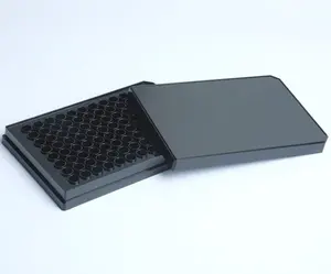 Fabrik-Direktlieferung Labor 96Well transparenter Boden schwarz PS TC-behandelte Mikroplatten Zellkulturplatte für Bio