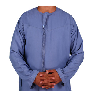 Thobe Islamico Stile Oman per Uomo, <span class=keywords><strong>Abbigliamento</strong></span> Tradizionale <span class=keywords><strong>Arabo</strong></span> a Maniche Lunghe per Musulmani - Product Image 5
