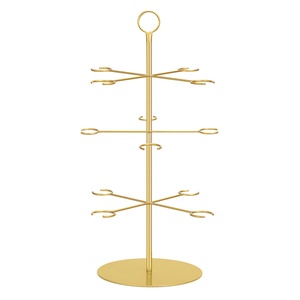 Soporte de árbol de cóctel de Metal de 3 niveles con 12 soportes Estante de exhibición de degustación de vuelo de copa de vino para soporte de almacenamiento de champán - Product Image 1